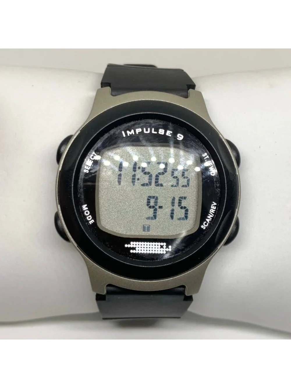 Impulse men’s digital watch black gray tone 42mm quartz analog black running